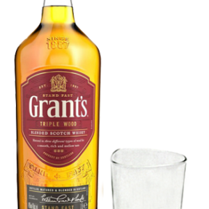 Whisky Grants Triple Wood 1000 ml + Copo